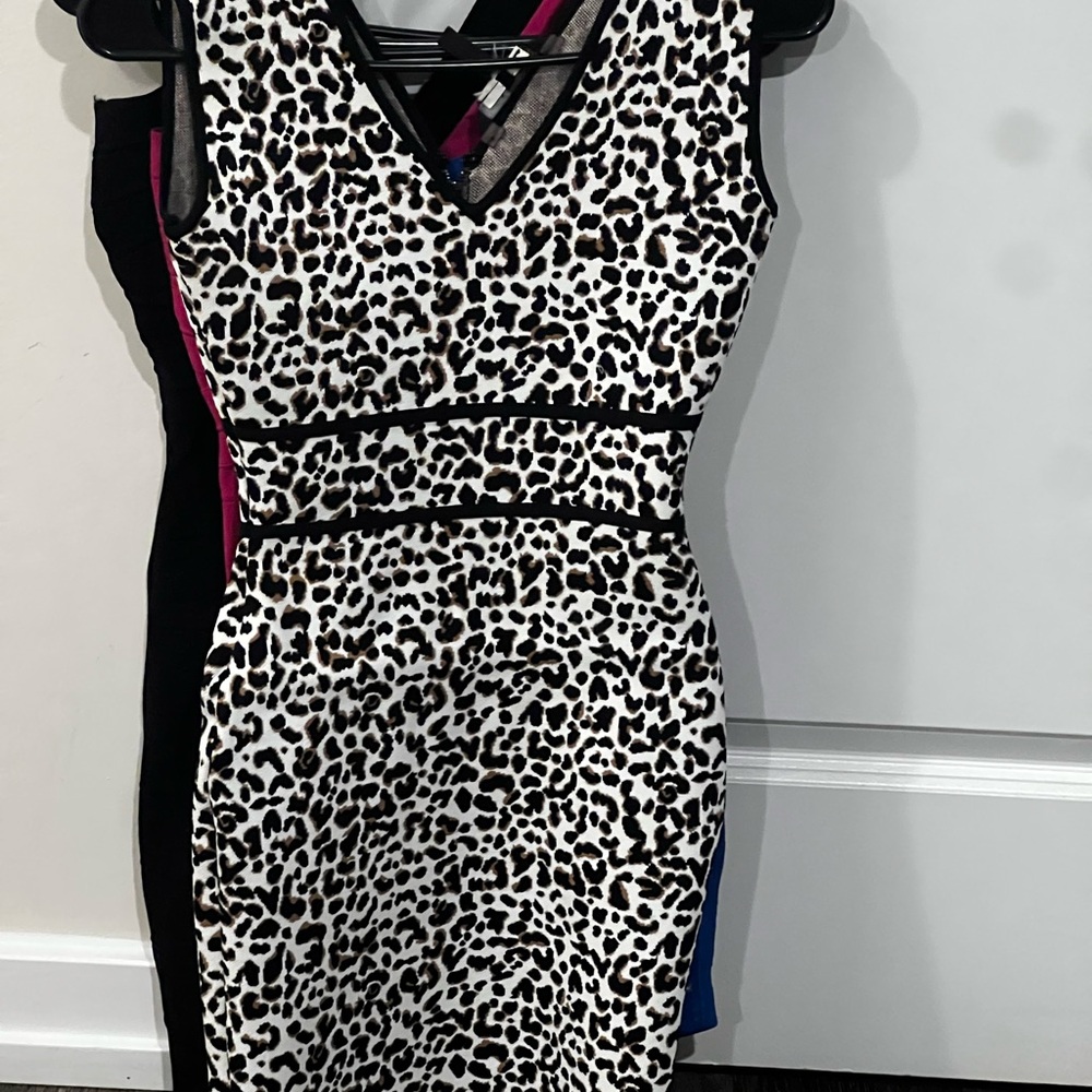 Leopard Print V-Neck Dress